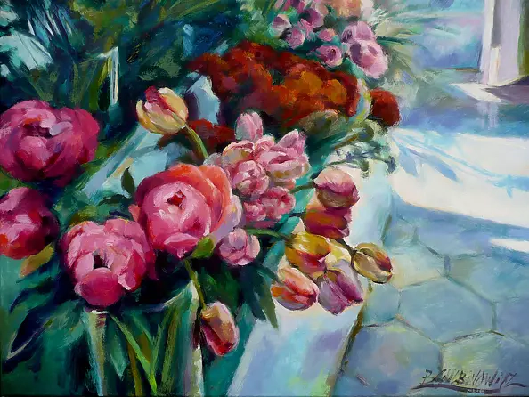 Barbara Gulbinowicz - At the flower shop