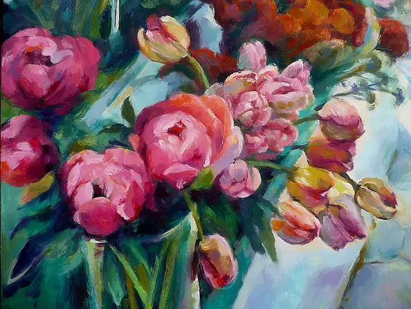 Barbara Gulbinowicz - At the flower shop