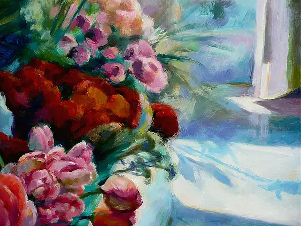 Barbara Gulbinowicz - At the flower shop