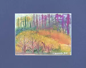 Anna Skowronek - In the forest watercolor, original, unique