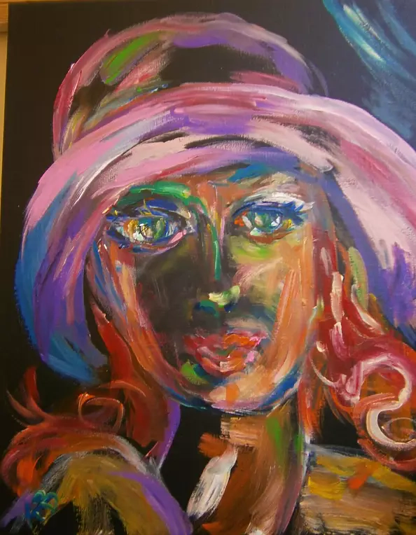 Anna Borcz - In a lilac hat