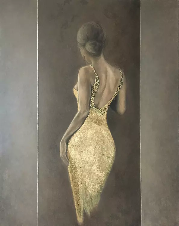 Adriana Plucha - "W oczekiwaniu" - Złoto 23 karaty 