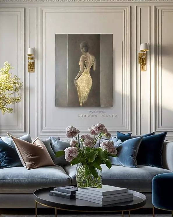 Adriana Plucha - "W oczekiwaniu" - Złoto 23 karaty 