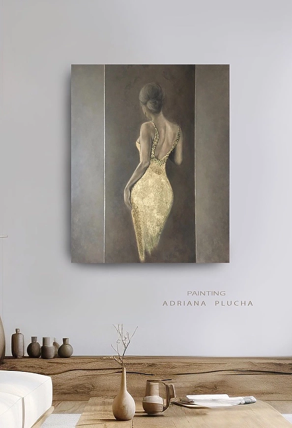 Adriana Plucha - "W oczekiwaniu" - Złoto 23 karaty 