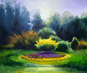   - In the botanical garden