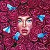 Danuta Kolis - In the Roses - acrylic painting