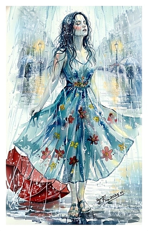 Teresa Kopańska - "Dans un mur de pluie, comme dans le brouillard"