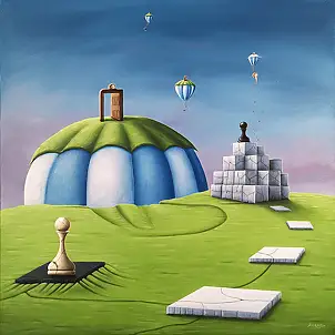 . ASENSIR, Toward Change | "Time" series, Acrylic painting - canvas, 60 x 60