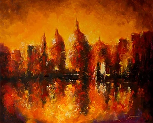   - In the setting sun