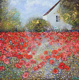 Alicja Kappa, In the comfort of ..., Acrylic painting, Oil painting - canvas, 100 x 100