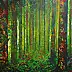 Marta Milewska, All'ombra verde, Dipinto acrilico - tela, 40 x 40