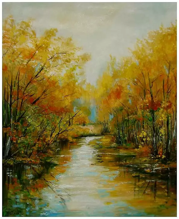 Grażyna Potocka - Holiday memories oil painting 48-60cm