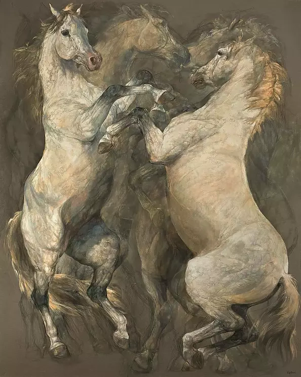 Ewa Lasek - Fighting horses