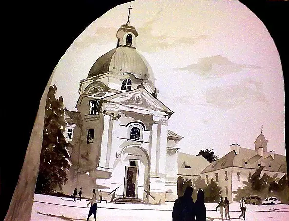 Mirosław Sobiech - Warszawa akwarela