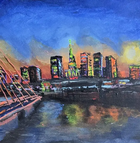 Krystyna Mościszko, Warschau, Acryl-Bild - Leinwand, 30 x 30