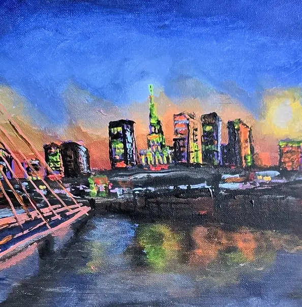 Krystyna Mościszko, Warschau, Acryl-Bild - Leinwand, 30 x 30