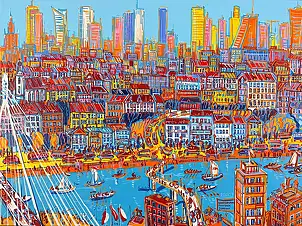 Joanna Mieszko, Varsavia, Dipinto acrilico - tela, 100 x 73