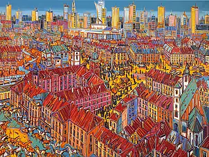 Joanna Mieszko, Varsavia, Dipinto acrilico - tela, 146 x 114
