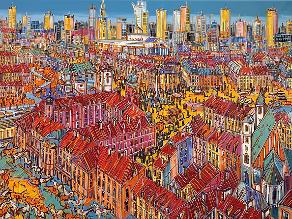 Joanna Mieszko, Varsavia, Dipinto acrilico - tela, 146 x 114