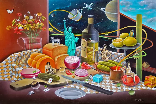 Kamil Aisaro - Vegetables women and chardonnay