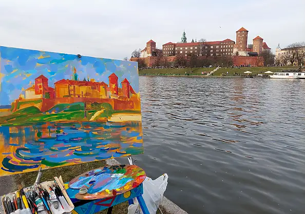 Anastasiia Kurkova, Wawelski Zamek, Obraz olejny - płótno, 100 x 80