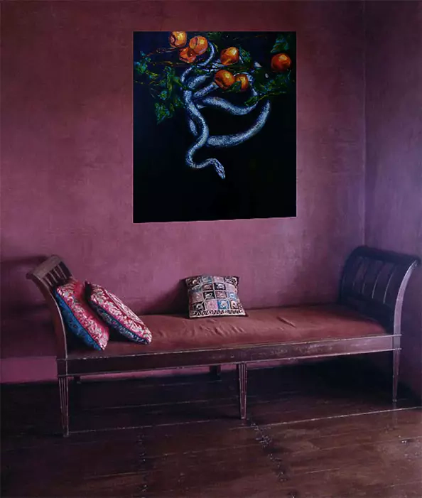 Drozdova Mariia - Wąż albinos