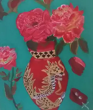  Katarzyna Rutkowska  - flowers and a vase