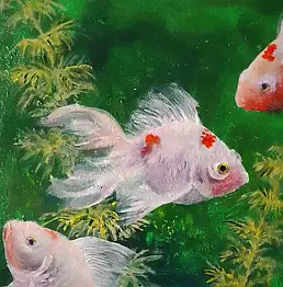 Marta Milewska, Schleier, Acrylgemälde - Leinwand, 20 x 20