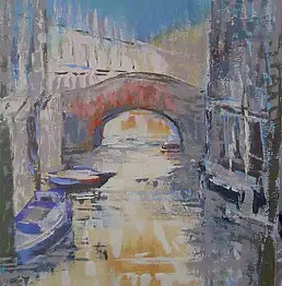Barbara Kowalska, Венеция, Акрилова картина - холст, 40 x 50
