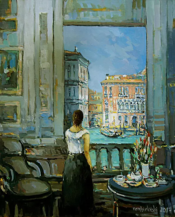 Piotr Rembieliński - Venice, the woman in the window