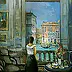Piotr Rembieliński - Venedig, eine Frau im Fenster