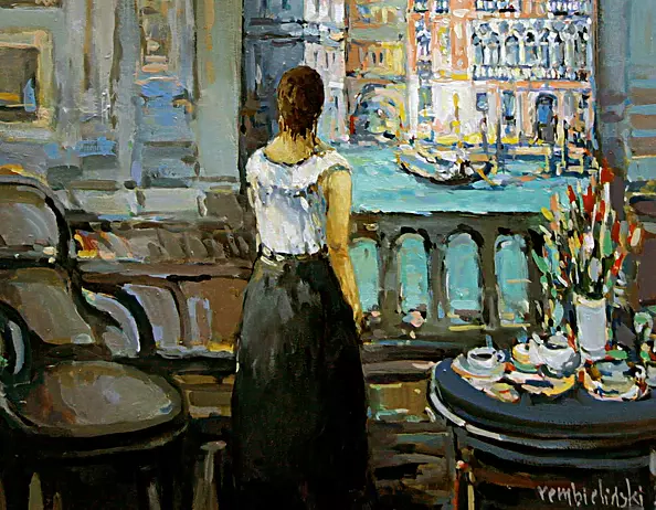 Piotr Rembieliński - Venice, the woman in the window