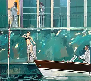 Marek Okrassa, Venezia, Quadro a olio - tela, 180 x 160