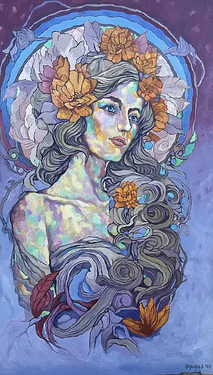 Maciej Bienias - Venus in the hydrangeas