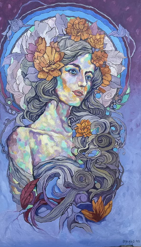 Maciej Bienias - Venus in the hydrangeas