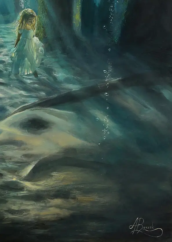 Agata Buczek, Force intérieure, Peinture à l'huile - toile, 100 x 100
