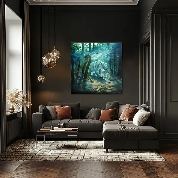 Agata Buczek, Force intérieure, Peinture à l'huile - toile, 100 x 100