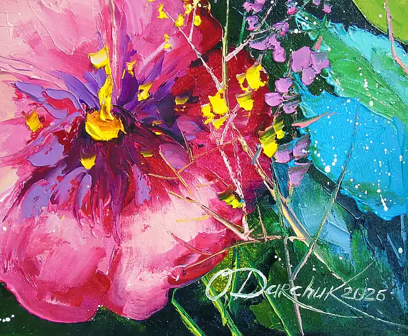 Olha Darchuk, Where Hearts Meet, Oil painting - canvas, 80 x 60