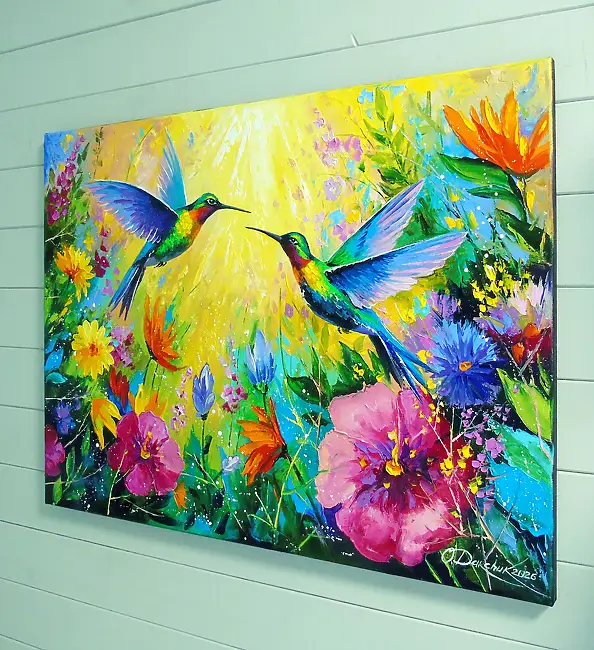 Olha Darchuk, Where Hearts Meet, Oil painting - canvas, 80 x 60
