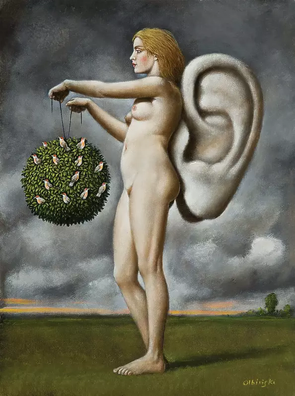 Rafał Olbiński - OIL PAINTING - Whispers of the Spring