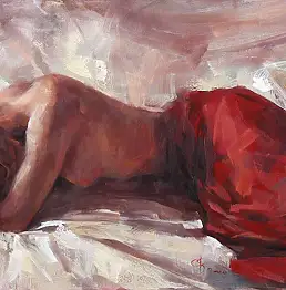 Renata Brzozowska, Pourquoi, Peinture à l'huile - toile, 100 x 50
