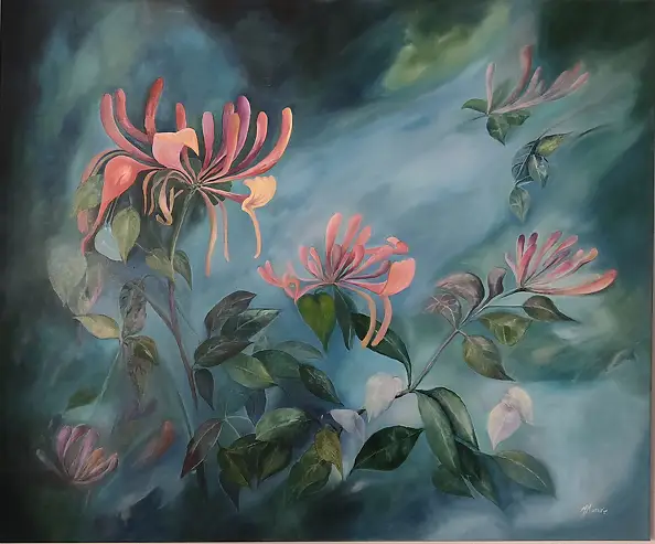 Jolanta Mazur, Chèvrefeuille, Peinture à l'huile - toile, 120 x 100