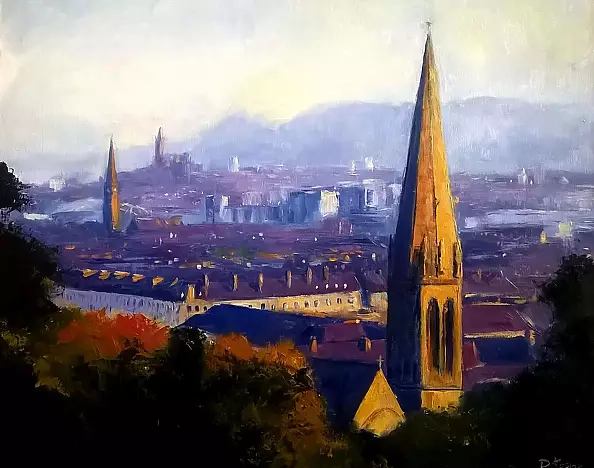 Paweł Kosior - Widok Glasgow z Queens Park