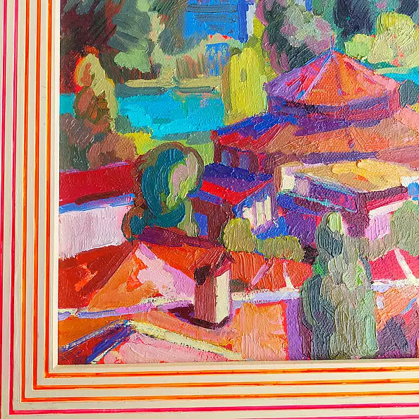 Anastasiia Kurkova, Widok na Berno, Obraz olejny - płótno, 70 x 50