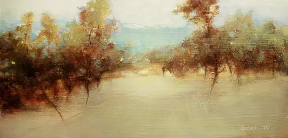 Agnieszka Łuczyńska - Widok na park-Jesień,2015