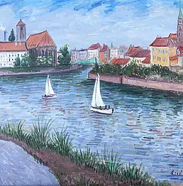 Piotr Cieślik - View of the old city of Wroclaw