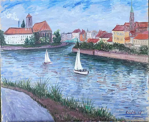 Piotr Cieślik - View of the old city of Wroclaw