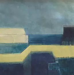 Anna Sąsiadek - View Silesian | Acrylic on canvas | 90 × 40 cm | Wooden frame wide silver