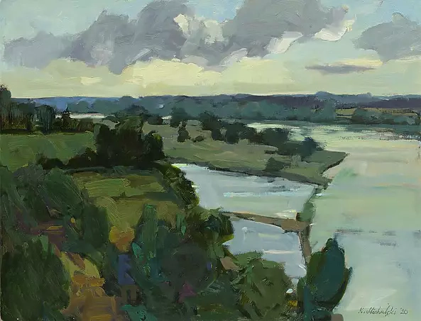 Krzysztof Michalski - Widok z Albrechtówki na Krowią Wyspę