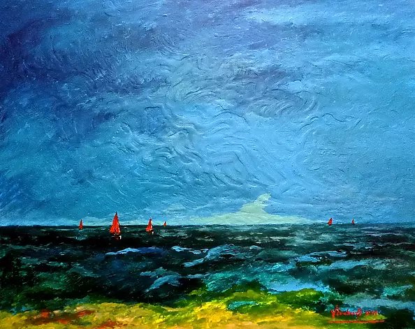 Jerzy Stachura - I saw red sailboats III